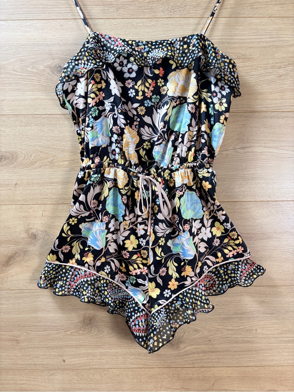 Women’s Victoria’s Secret Floral Black Playsuit Small